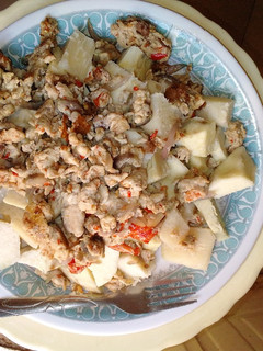 Dafaffen doya da miyarkwai ainihin hoton girkin