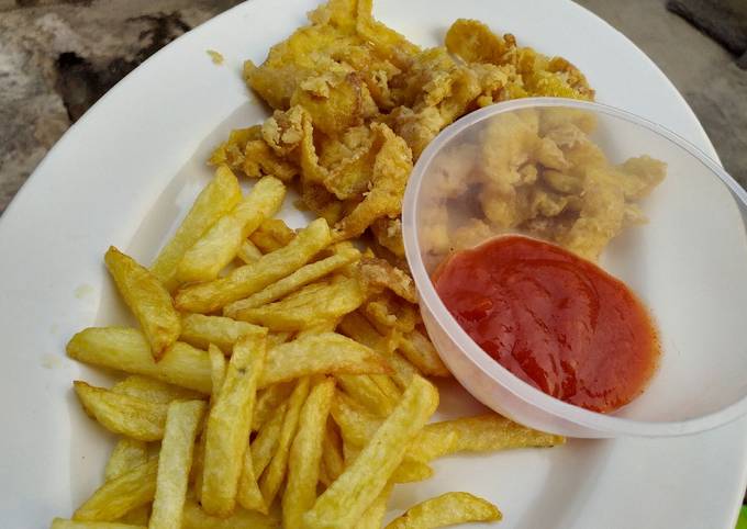 Bagaimana Membuat Kentang goreng n telur crispy yang Lezat Sekali