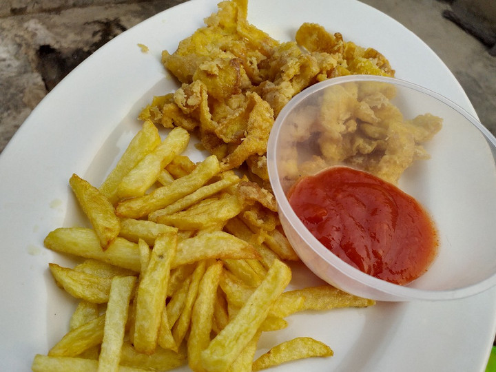 Bagaimana Membuat Kentang goreng n telur crispy yang Lezat Sekali