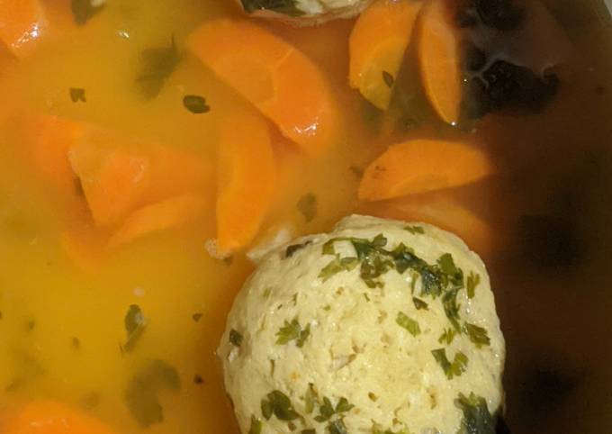 Simple Way to Prepare Exotic Vegetarian Matzo Ball Soup for Diet Recipe