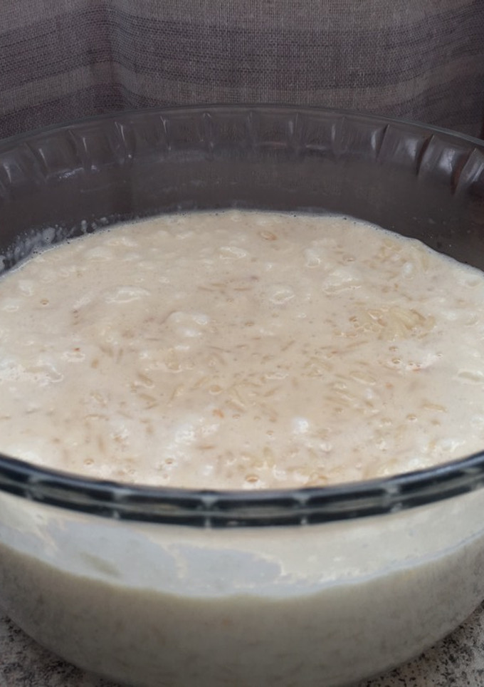 Una foto de Arroz con leche cremoso