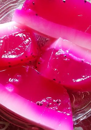 Foto resep Puding buah naga