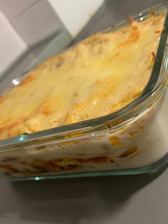 Una foto de Lasaña de carne con champiñones y bechamel especial