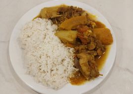 Cà Ri Gà bí đỏ khoai lang Ấn Độ