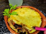 Pastel de papas con Carne y pasas de 🍇 uvas