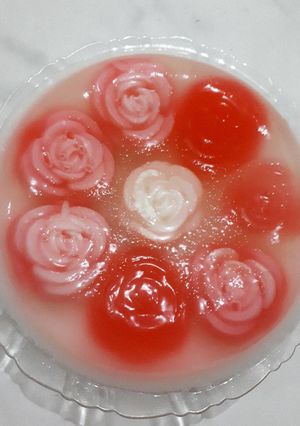 Foto resep Puding mawar