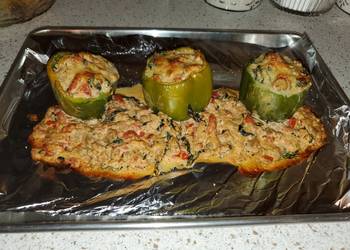 Easiest Way to Make Delicious Ricotta Cheese and Spinach Stuffed Peppers