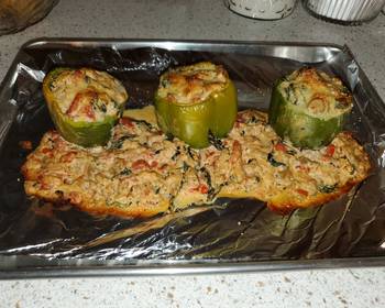 Ready to Serve Ricotta Cheese and Spinach Stuffed Peppers Very Delicious