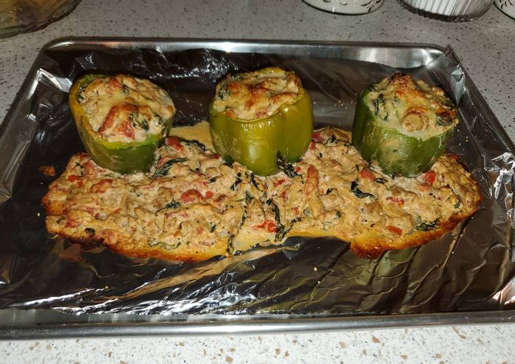 Easiest Way to Prepare Ultimate Ricotta Cheese and Spinach Stuffed Peppers