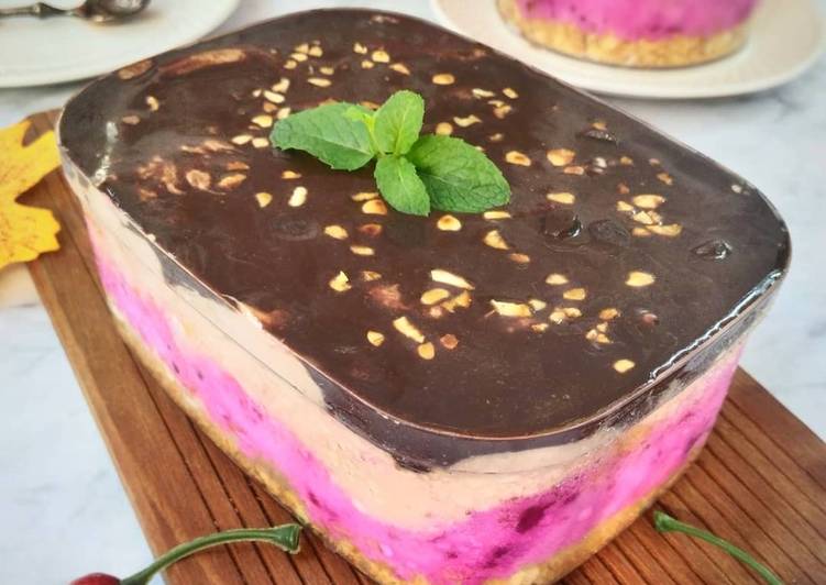 Bagaimana Buat Choco dragon fruit dessert box Sederhana