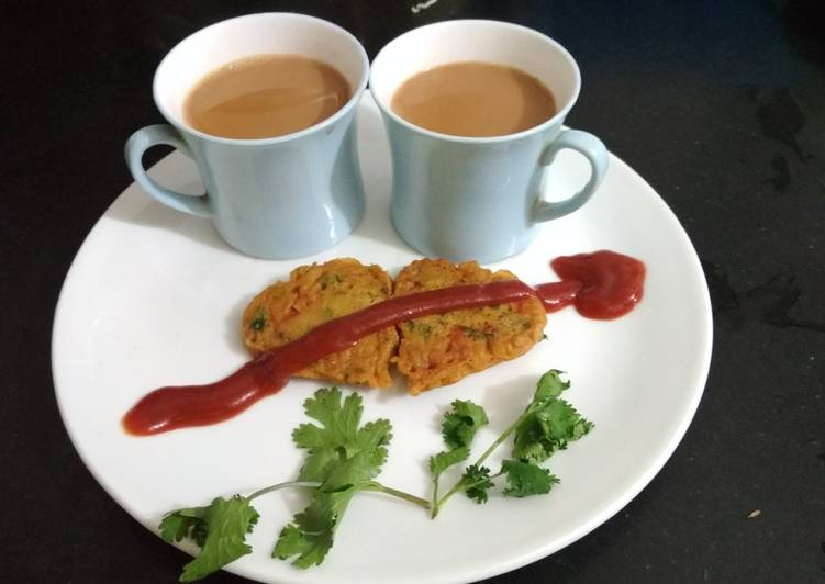 Simple Way to Prepare Quick Veg Besan Chilla with Chai