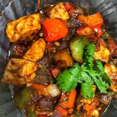 A picture of Dry Paneer Chilli.