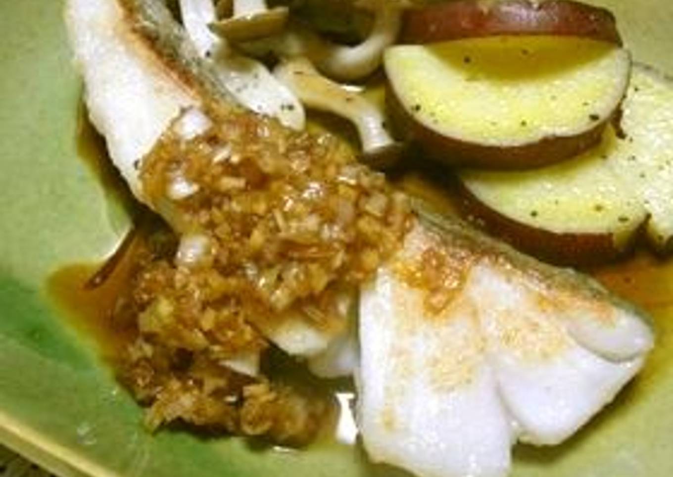 Pan Fried Cod with Leek Sauce