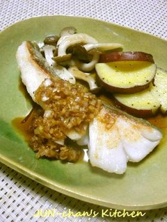 A picture of Pan Fried Cod with Leek Sauce.