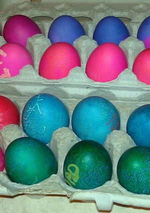 A picture of Easter eggs.