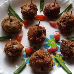 A picture of Potato mix bell pepper crispy cheese balls.