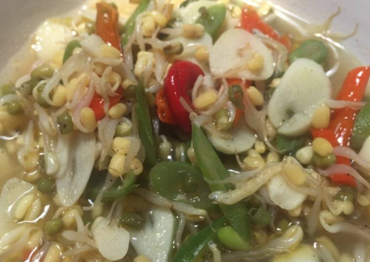 Cara mudah Membuat Tumis taoge ikan asin, Enak Banget