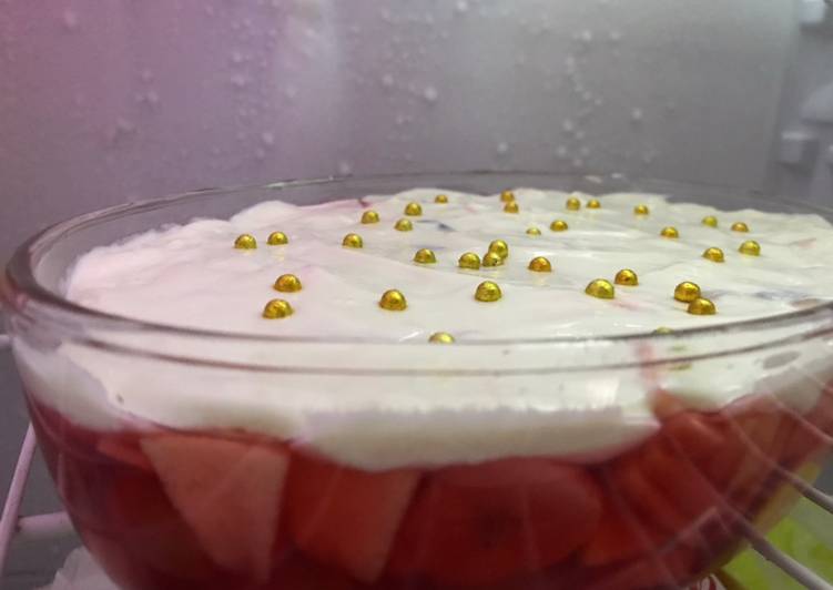 Simple Way to Prepare Super Quick Homemade Fruits cream jelly