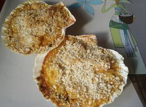Foto principal de Vieiras rellenas de merluza y gambas