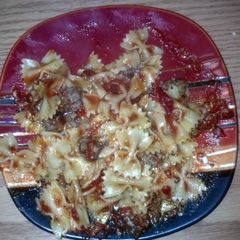 A picture of Sausage Sauce Pasta.
