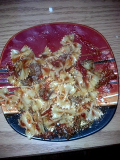 A picture of Sausage Sauce Pasta.