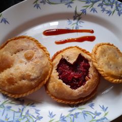 A picture of -Beetroot Peanut Kachori.