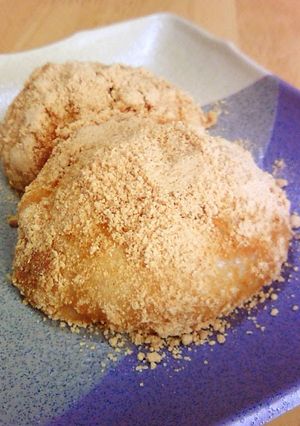 A picture of Grandma's Abekawa Mochi - Mochi Rice Cakes with Kinako.