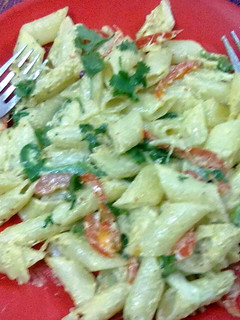 A picture of Tapsi's White sauce Pasta!.
