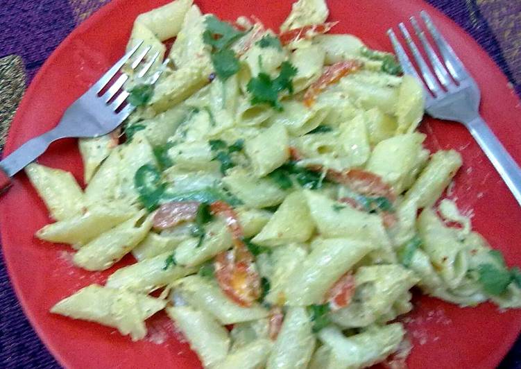 Recipe of Speedy Tapsi&#39;s White sauce Pasta!