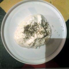 A picture of Brad's tatziki sauce.