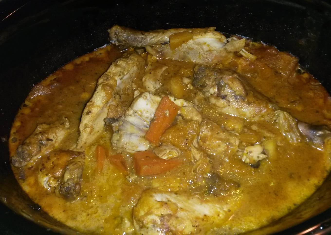 Crockpot curried coconut chicken