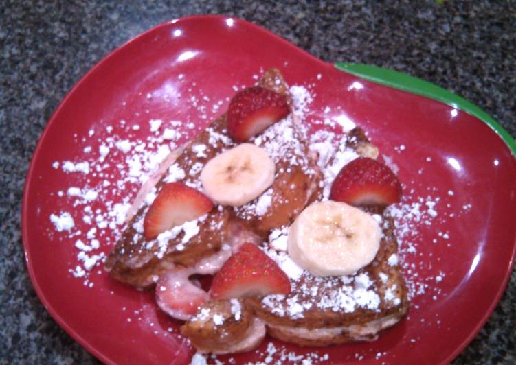 Strawberry Banana Stuffed French Toast