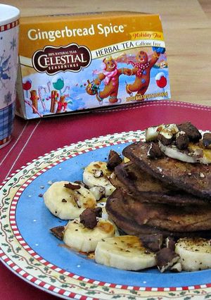 A picture of Healthy Gingerbread Spice Pancakes For One.
