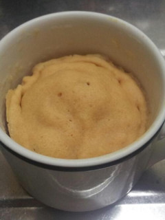 A picture of Easy Steamed Kinako Bread in the Microwave.