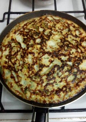 Una foto de Tortilla de zapallitos para empezar el 2018 bien light