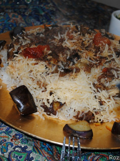 عکسی از دستور بادمجان پلو