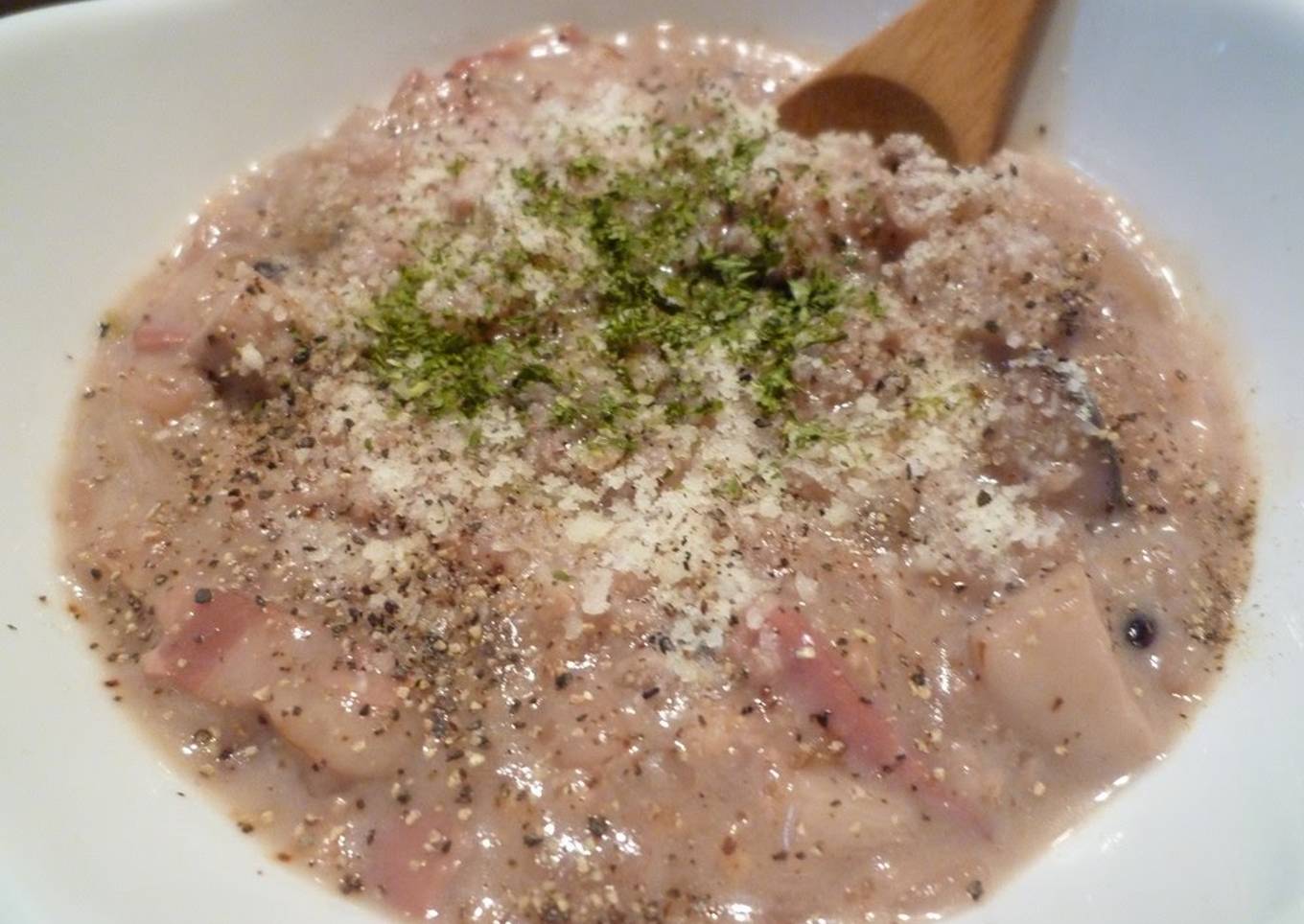 Macrobiotic Soy Milk Risotto with Rolled Barley and Mixed Grains