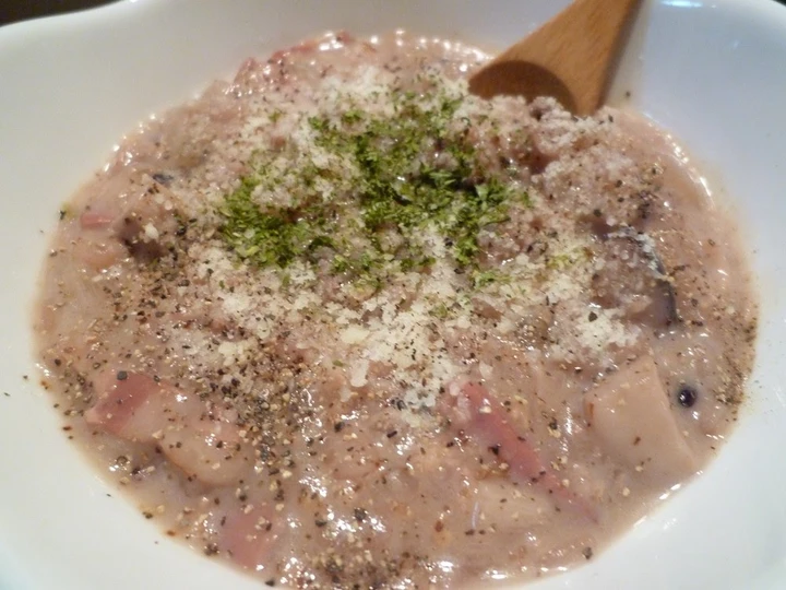 Easy Way Make Macrobiotic Soy Milk Risotto with Rolled Barley and Mixed Grains the Awesome  Perfect