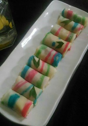 Foto resep 118.Dadar gulung pelangi