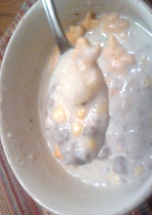 A picture of Cheese Burger Soup.