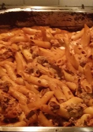 A picture of Maltese baked macaroni.