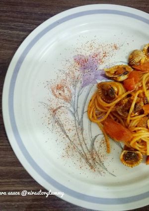 Foto resep Spaghetti mussels marinara sauce