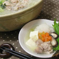 A picture of Light Chicken "Mizore" (sleet) Hot Pot.