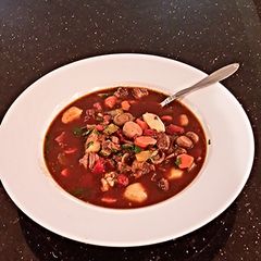A picture of Beef Vegetable Soup.