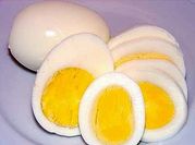 A picture of hard boiled eggs
