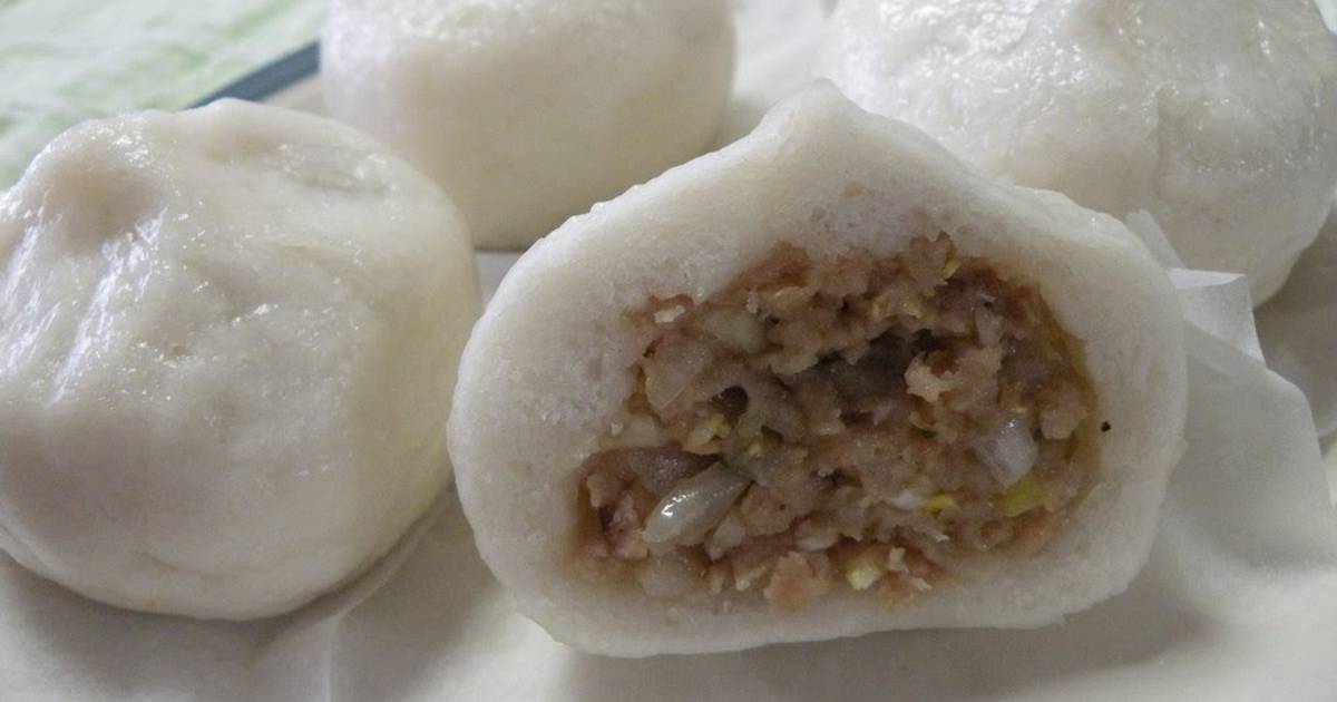 Steamed Pork Buns with Rice Flour for Wheat Allergies Recipe by cookpad