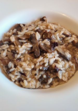 A picture of Mushroom and Radicchio Risotto.
