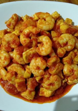 Foto resep Sambal udang campur tahu