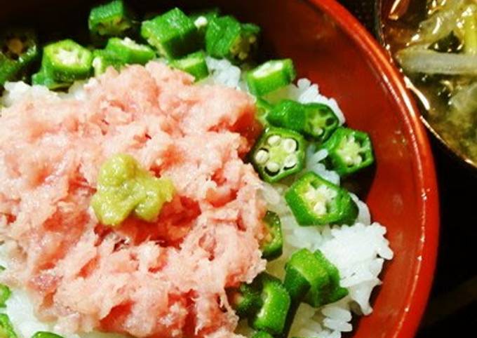 Easiest Way to Prepare Award-winning Negitoro and Okra Don