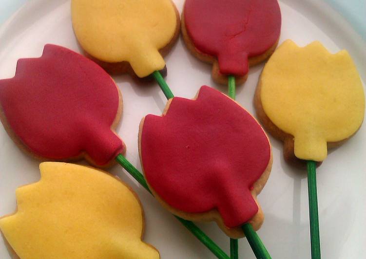 Recipe of Favorite Vickys Easter Tulip Cookie Pops, GF DF EF SF NF